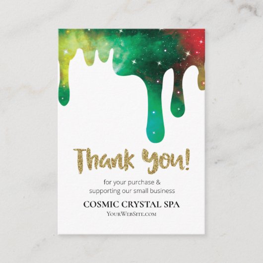 *~* QR LOGO AP8 KOSMISCHE DRUPPELS. DANK U, Review Informatiekaartje (Voorkant)