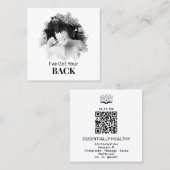 *~* QR Logo Chiropractor Chiropractie Spa Foto Vierkante Visitekaartje (Voorkant / Achterkant)