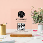 QR Logo Contactloos Acrylaat Bord (Huwelijk)