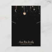 *~* QR Logo Cosmic Moon Jewelry Earring Ketting Visitekaartje (Voorkant)