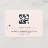*~* QR Logo Dank u Ombre Roze brandende AP3  Informatiekaartje (Achterkant)