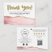 *~* QR Logo DANK U Review Aqate Branding AP8 Informatiekaartje (Voorkant / Achterkant)