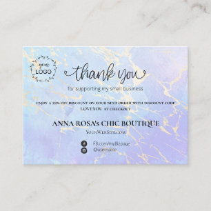 *~* QR Logo Dank u Universe Lotus Branding AP3 Informatiekaartje