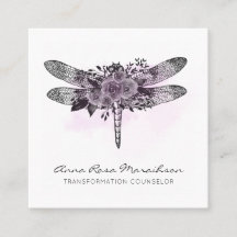 *~* QR LOGO Floral Waterverf GRAY Dragonfly