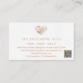 *~* QR Logo Foto Floral Terracotta AR26  Visitekaartje (Achterkant)