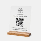QR-logo gratis WiFi-acryl bord (Hoek)