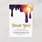 *~* QR. LOGO KOSMISCHE DRUPPEL DANK U Review AP8 Informatiekaartje (Voorkant)