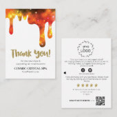 *~* QR LOGO KOSMISCHE DRUPPELS BEDANKT - Review AP Informatiekaartje (Voorkant / Achterkant)