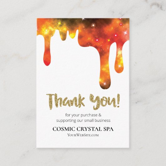 *~* QR LOGO KOSMISCHE DRUPPELS BEDANKT - Review AP Informatiekaartje (Voorkant)