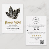 *~* QR LOGO KOSMISCHE KRISTALLEN Review DANK U AP8 Informatiekaartje (Voorkant / Achterkant)