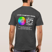 QR Logo Merken Uniform Personeel T-shirt (Achterkant)