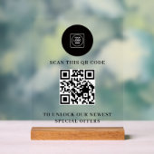 QR Logo Minimalistisch Acrylbord Acryl Bord (Neutraal)