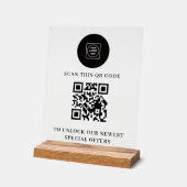 QR Logo Minimalistisch Acrylbord Acryl Bord (Hoek)