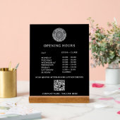 QR Logo Openingstijden Acrylaat Bord (Huwelijk)