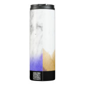 *~* QR LOGO PAAR Foto Goud Paarse Thermosbeker (Achterkant)