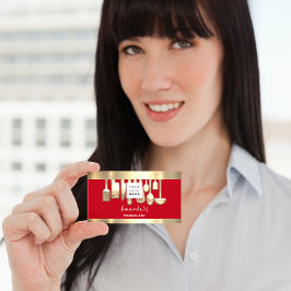 QR Logo Persoonlijke Chef Cooking Restaurants Red Visitekaartje