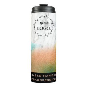 *~* QR LOGO regenboogkleurige onicorn  Thermosbeker