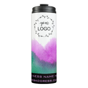 *~* QR LOGO Unicorn regenboogkleuren   Thermosbeker