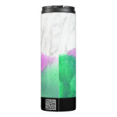 *~* QR LOGO Unicorn regenboogkleuren   Thermosbeker (Achterkant)