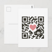 QR Love Code Briefkaart (Voorkant / Achterkant)