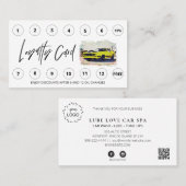 *~* QR Lube Car Wash - LOGO Auto Dank u wel Klantenkaartje (Voorkant / Achterkant)