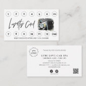 *~* QR Lube Car Wash - LOGO Beloningen Automatisch Klantenkaartje (Voorkant / Achterkant)