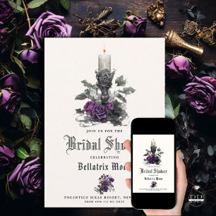 QR Macabre Deep Amethyst Paarse Kaars Kaart