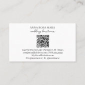 *~* QR Marmeren Logo Gouden Glitter AP66 Foto Visitekaartje (Achterkant)