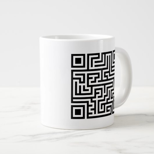 QR Maze Grote Koffiekop (Voorkant rechts)