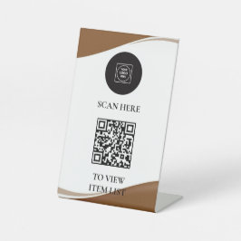 QR Menu Pedestal display holder Reclamebord Met Voetstuk