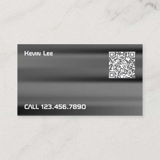 QR metaaldetector scannen Visitekaartje (Achterkant)