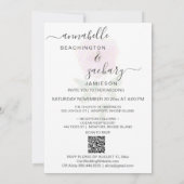 *~* QR MINIMAL RSVP Roos Gouden Glitter AR12 Huwel Kaart (Achterkant)