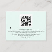 *~* QR Minimale Eenvoudige Dank u het brandmerken Informatiekaartje (Achterkant)
