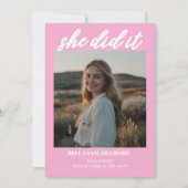 Qr Modern Trendy Script afstuderen aankondiging (Voorkant)