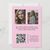 Qr Modern Trendy Script afstuderen aankondiging (Achterkant)