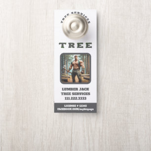 *~* QR Muscular Lumber Jack Tree Services Deur Deurhanger