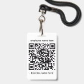 QR naam badge (Voorzijde met lanyard)