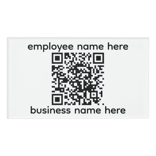 QR Naamlabel Naambadge (Voorkant)