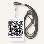 QR Name Badge (Voorkant met draagriem)