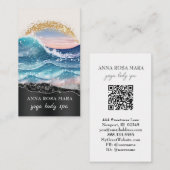 *~* QR nautische strand zand golven Zee Art Ocean Visitekaartje (Voorkant / Achterkant)