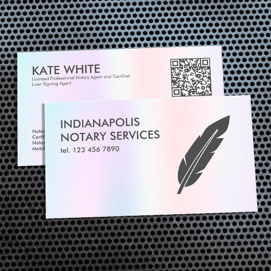 QR notaris en ondertekenaar van leningen Visitekaartje