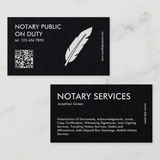 QR Notaris Publiek Visitekaartje (Voorkant / Achterkant)