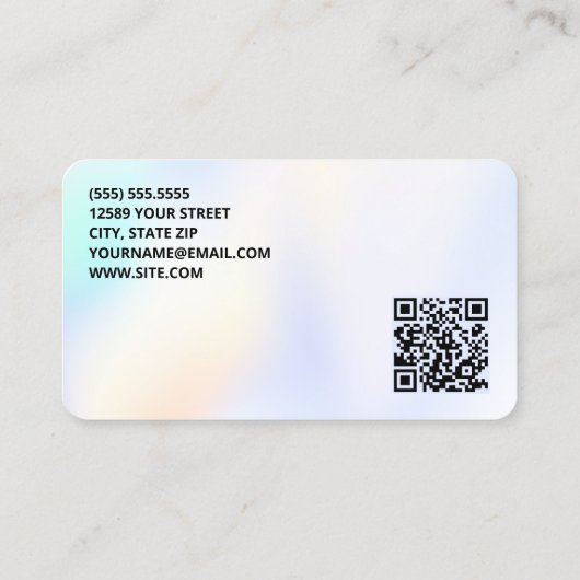 QR Nursing Assistant CNA Visitekaartje (Achterkant)