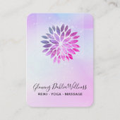 *~* QR Ombre AP2 Mandala Dahlia Pastel Blue Pink Visitekaartje (Voorkant)
