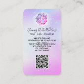 *~* QR Ombre Mandala AP2 Dahlia Pastel Blauw Roze Visitekaartje (Achterkant)