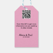 QR Opslaan Onze Datum toevoegen fotonaam datum zwa Cadeaulabel (Achterkant)