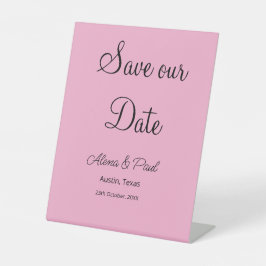 QR Opslaan Onze Datum toevoegen fotonaam datum zwa Reclamebord Met Voetstuk