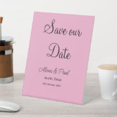 QR Opslaan Onze Datum toevoegen fotonaam datum zwa Reclamebord Met Voetstuk (Insitu)