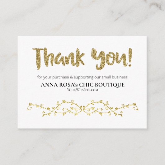 *~* QR Ornate Scroll BEDANKT LOGO Review AP8 Informatiekaartje (Voorkant)