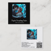 *~* QR Paar Engelen Marital Counseling AP55 Vierkante Visitekaartje (Voorkant / Achterkant)